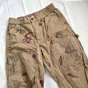 Urban Outfitters BFG Twill Hybrid Printed Double Knee Work‎ Caprenter Pants M